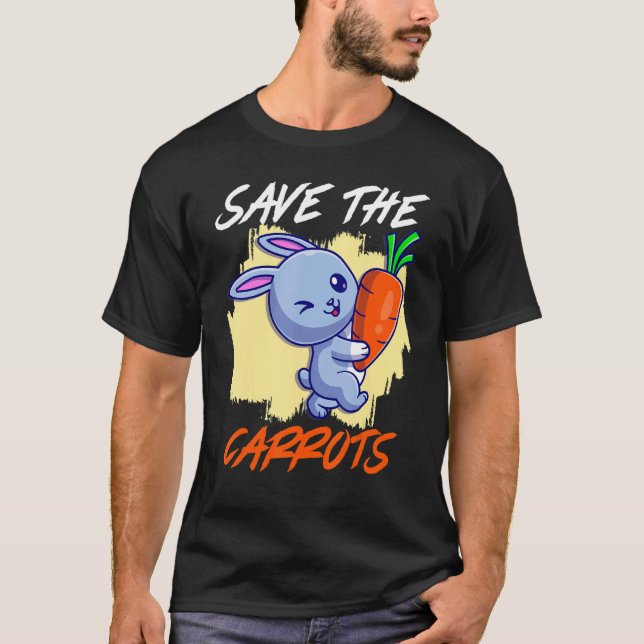T-shirt Économisez La Carotte Économisez Les Bunnies Carot (Devant)