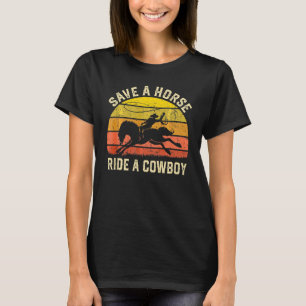 T-shirt Économisez Un Cowboy À Cheval