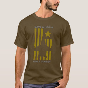 T-shirt Économisez Une Promenade À Cheval Sur Un Cowboy