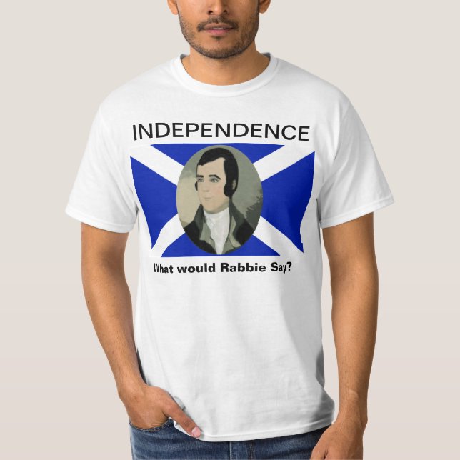 T-shirt écossais de l'indépendance de Robert Burns (Devant)