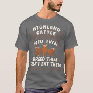T-shirt Écossais Highland Cattle Cow Breeder Longhorn Farm