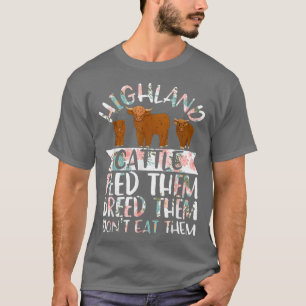 T-shirt Écossais Highland Cattle Cow Breeder Longhorn Farm