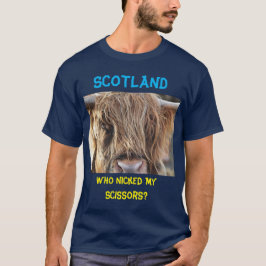 T-shirt Ecosse Drôle Vache à cheveux longs