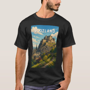 T-shirt Écosse Royaume-Uni Illustration Voyage Art