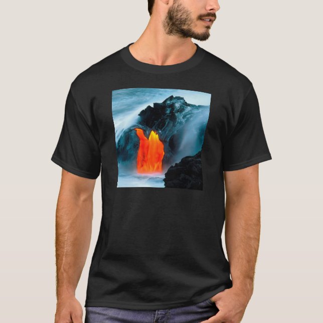 T-shirt Écoulement de lave de volcan de Kilauea Hawaï (Devant)