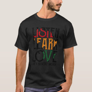 T-shirt Écouter Apprendre L'Amour Enseignant Afro-Africain