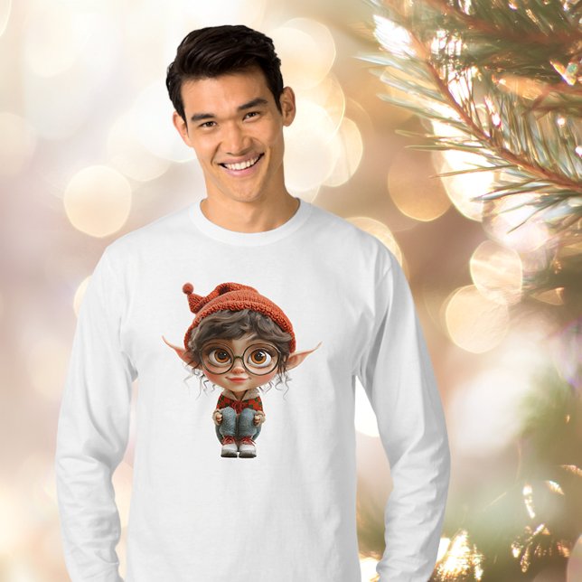 T-shirt Écouter Fille Noël Elf Drôle Homme (Créateur téléchargé)