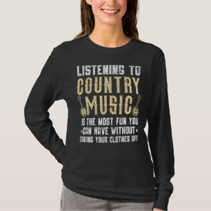 T-shirt Écouter Le Musicien De Musique De Pays Western Nas