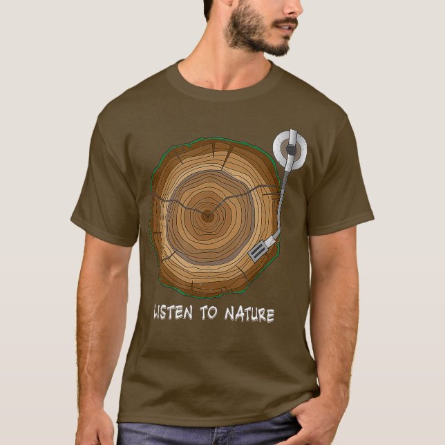 T-shirt Écouter Nature Vinyl Music Gift_1 (Devant)