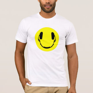 T-shirt Écouteurs heureux de visage