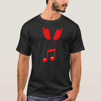 T-shirt écouteurs rouges
