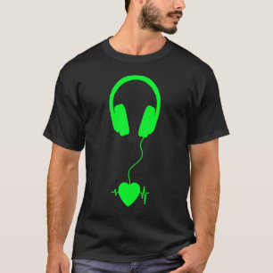 T-shirt écouteurs verts