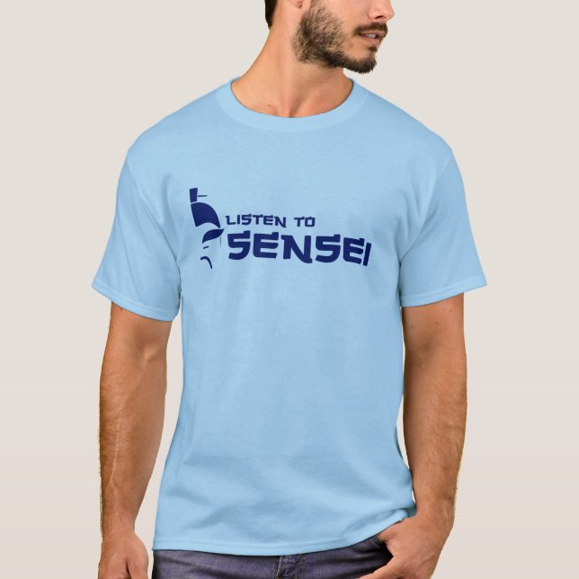 T-shirt Écoutez Sensei (marine/bleu) (Devant)