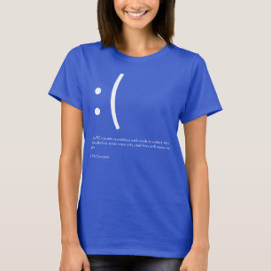 T-shirt Écran bleu Microsoft de Death Tee