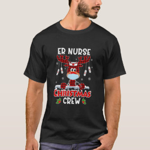T-shirt Écran de Noël de l'infirmière de l'unité de soins 