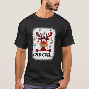 T-shirt Écran de vitesse Buffalo Plaid Reindeer Santa Hat 