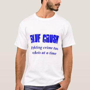 T-shirt Écrasement bleu, billets de combat du crime deux 