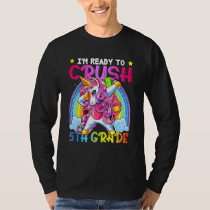 T-shirt Écraser la licorne qui fait dab en 5e année pour l