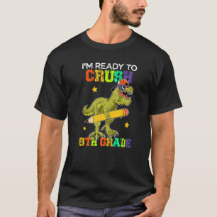 T-shirt Écraser Les Lunettes De Soleil Dinosaure 8E Année
