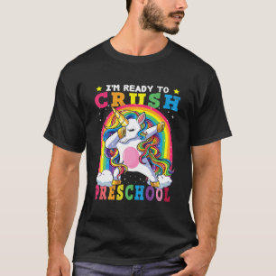 T-shirt Écrasez Le Bidon De L'École Préscolaire Unicorn