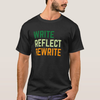 T-shirt Ecrire, Réfléchir, Évoluer - Tête Écrivains inspir