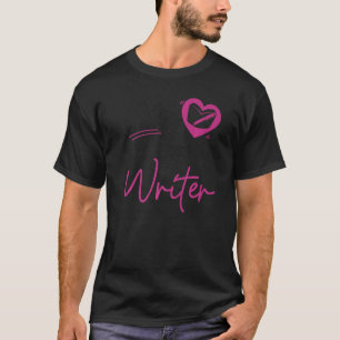 T-shirt Écriture Coeur Novel Écrivain & Auteur Publié My H
