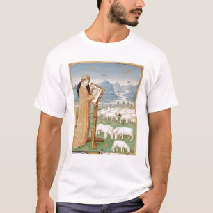 T-shirt Écriture de Virgil dans un domaine des moutons et