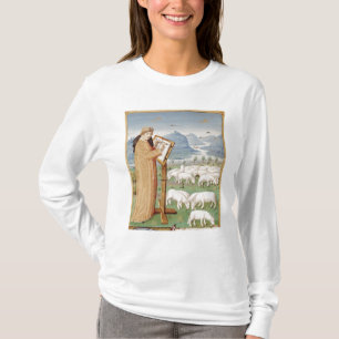 T-shirt Écriture de Virgil dans un domaine des moutons et
