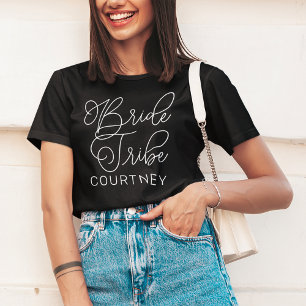 T-shirt Écriture Mariée Tribu Calligraphie Nom