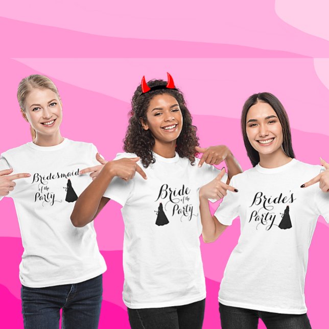 T-shirt Écriture moderne de la mariée de Batchelorette per (Créateur téléchargé)