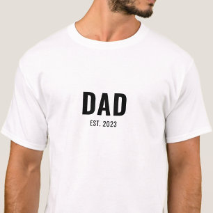 T-shirt Écriture noire établie Papa