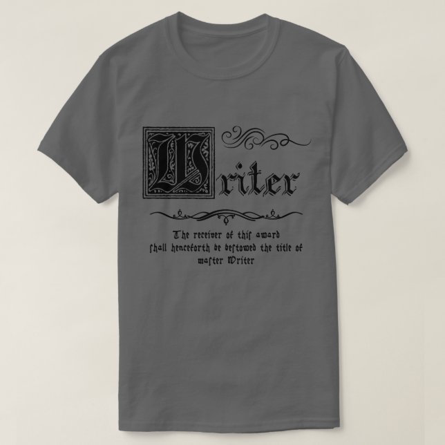 T-shirt Écrivain maître médiéval (Design devant)