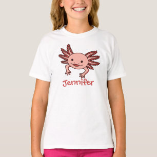 T-shirt écrivez votre nom sur cet Axolotl mignon