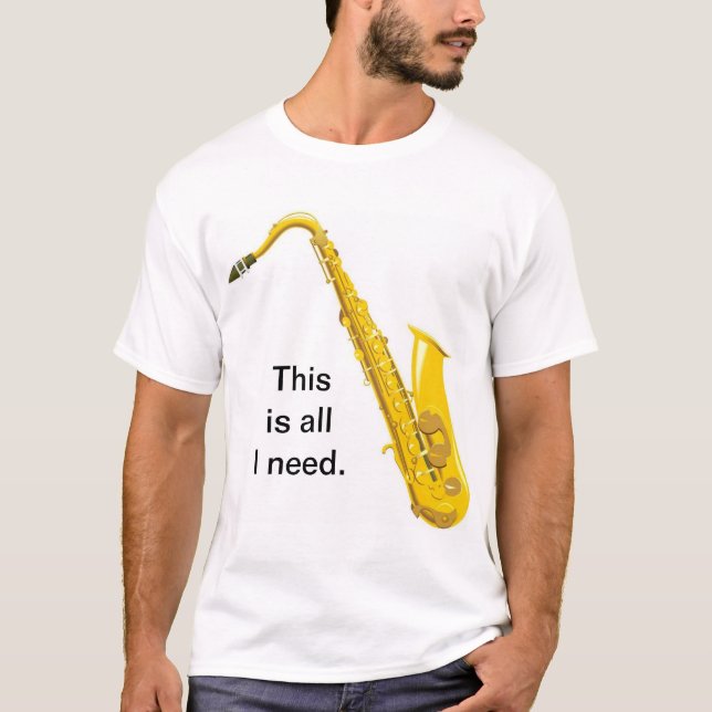 T-shirt Écrou de saxophone (Devant)