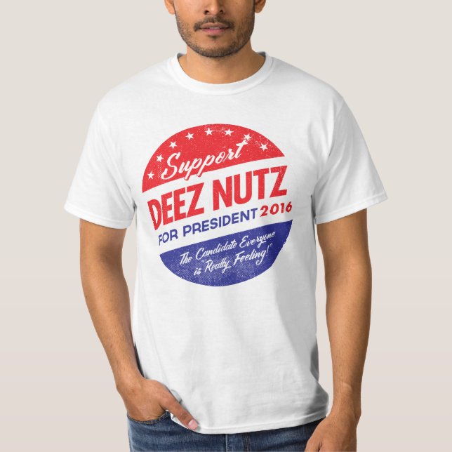 T-shirt Écrous de Deez pour le président (Devant)
