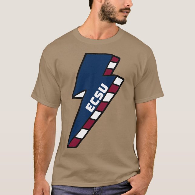 T-shirt ECSU Eastern Connecticut State University Lightnin (Devant)
