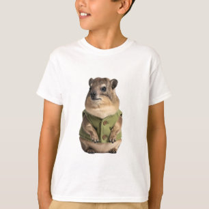 T-shirt Écureuil adorable en gilet vert pour enfants