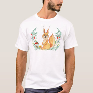 T-shirt Écureuil aquarelle