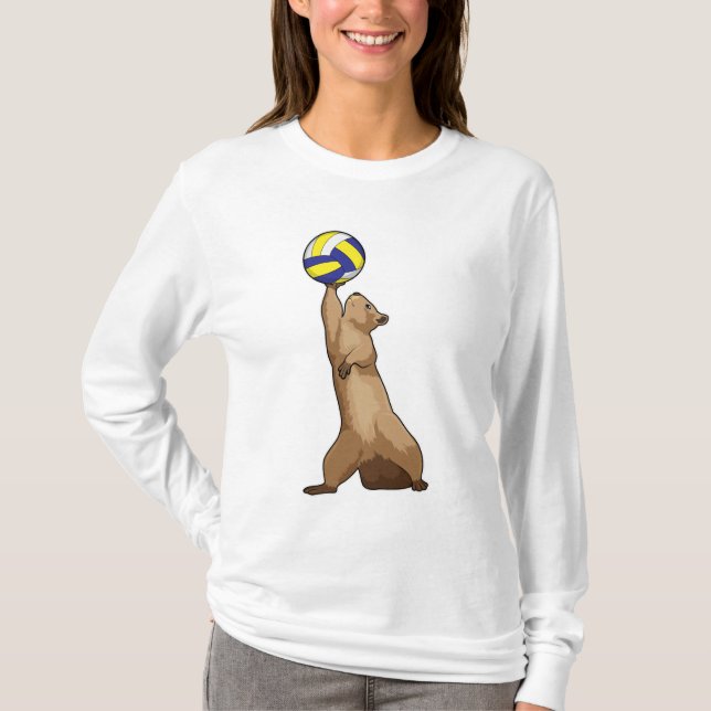 T-shirt Écureuil avec volleyball (Devant)