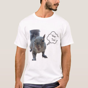 T-shirt Écureuil chic au texte personnalisé