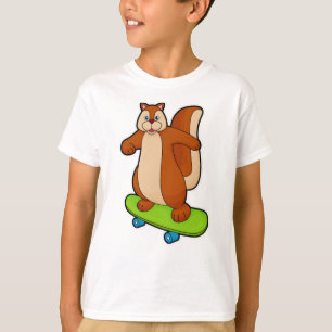T-shirt Écureuil comme patineur avec skateboard