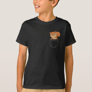 T-shirt Écureuil dans la poitrine Animaux de forêt amusant