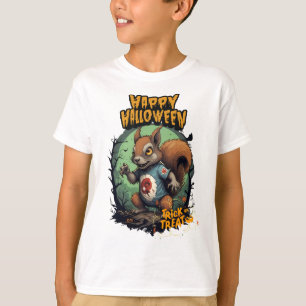 T-shirt Écureuil d'Halloween malicieux - Tricot ou traitem