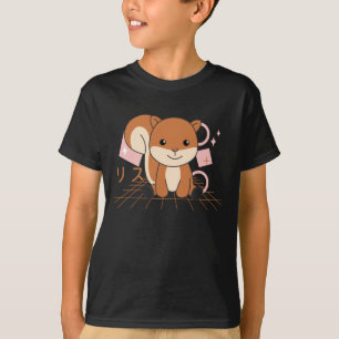 T-shirt Écureuil doux Animaux japonais Japon Kawaii