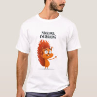 Écureuil drôle anxieux s'il vous plaît patienter j
