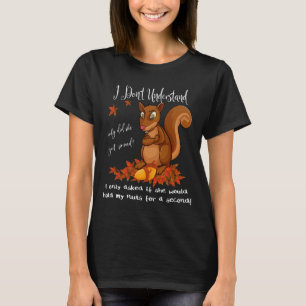 T-shirt Écureuil Drôle Noix Hommes Animal Faune Humour