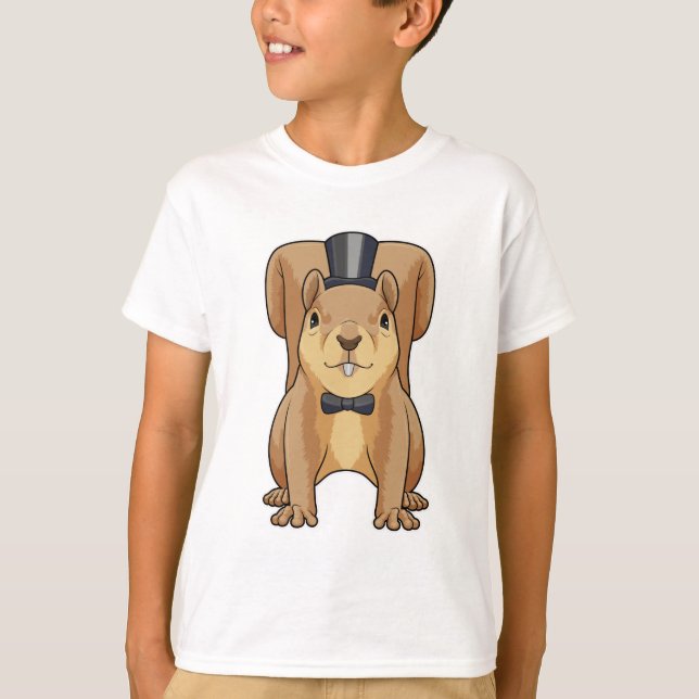 T-shirt Écureuil en marié avec costume (Devant)