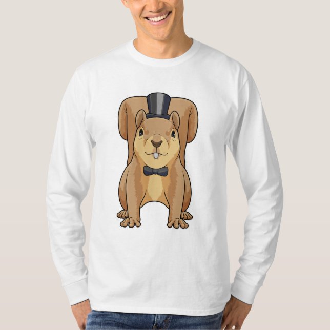 T-shirt Écureuil en marié avec costume (Devant)