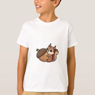 T-shirt Écureuil Enlaçant un Gros Gland Enfants