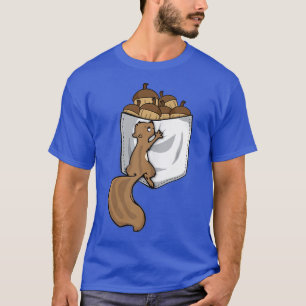 T-shirt Écureuil Femme Poche Acorn Écureuil mou